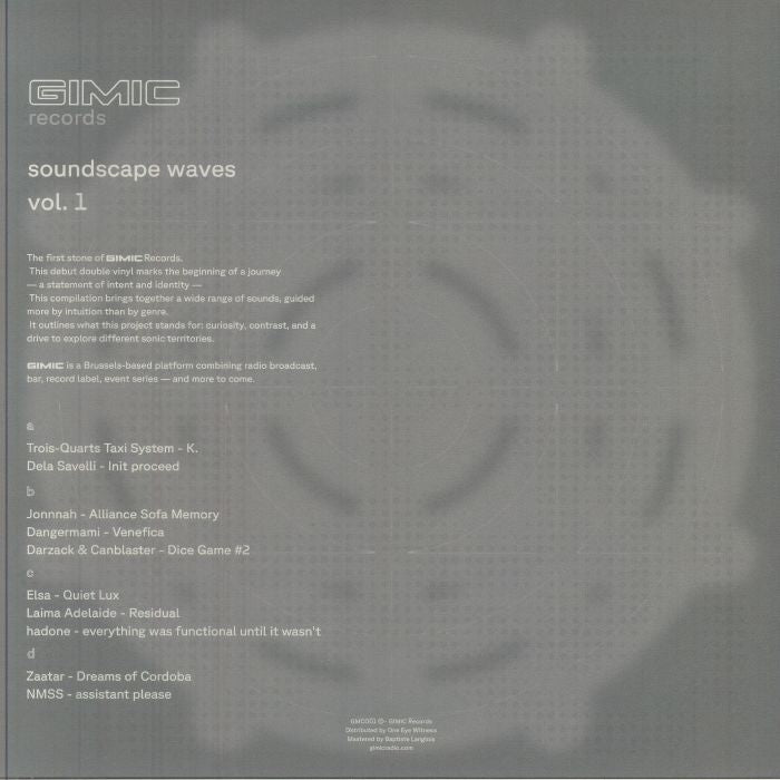Various – Soundscape waves Vol.1 (LP, GIMIC Records, 2025) Back Cover