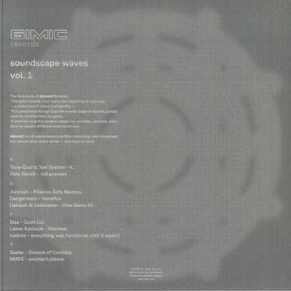 Various – Soundscape waves Vol.1 (LP, GIMIC Records, 2025) Back Cover