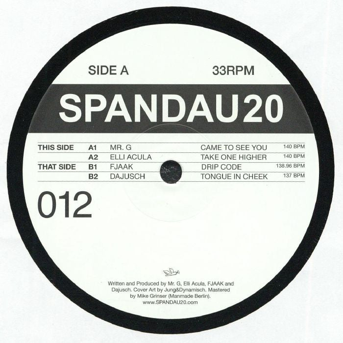 Various – SPANDAU20 012 (12", SPANDAU20, 2026) Front Cover