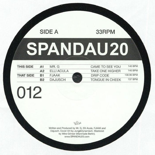 Various – SPANDAU20 012 (12", SPANDAU20, 2026) Front Cover
