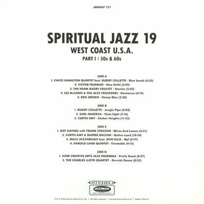 Various – Spiritual Jazz 19 – West Coast U.S.A. Part I : 50s & 60s (2xLP, 180 gr, Jazzman, 2026) Back Cover