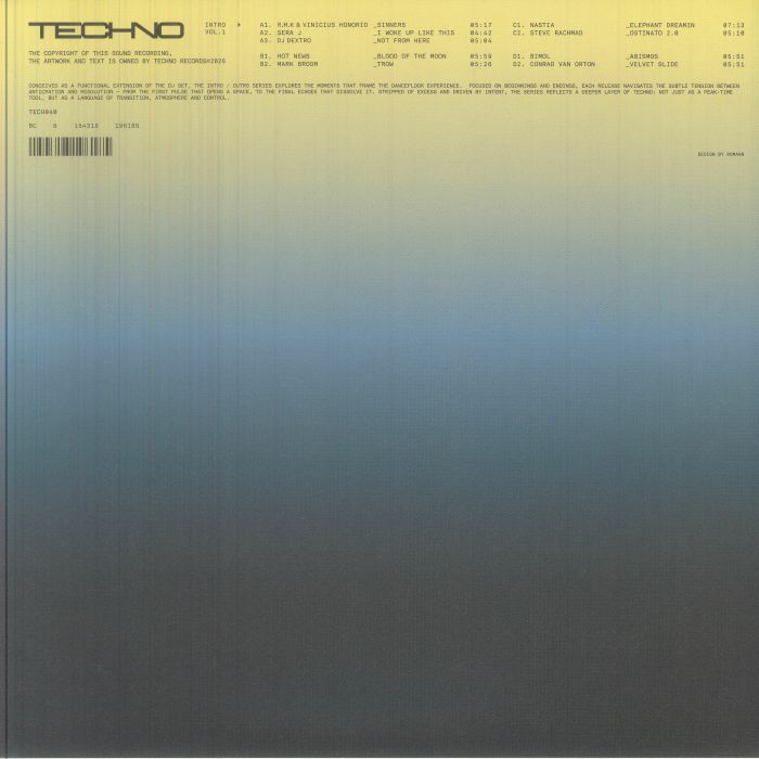 Various – TECH040 (LP, TECHNO Records, 2026) Back Cover