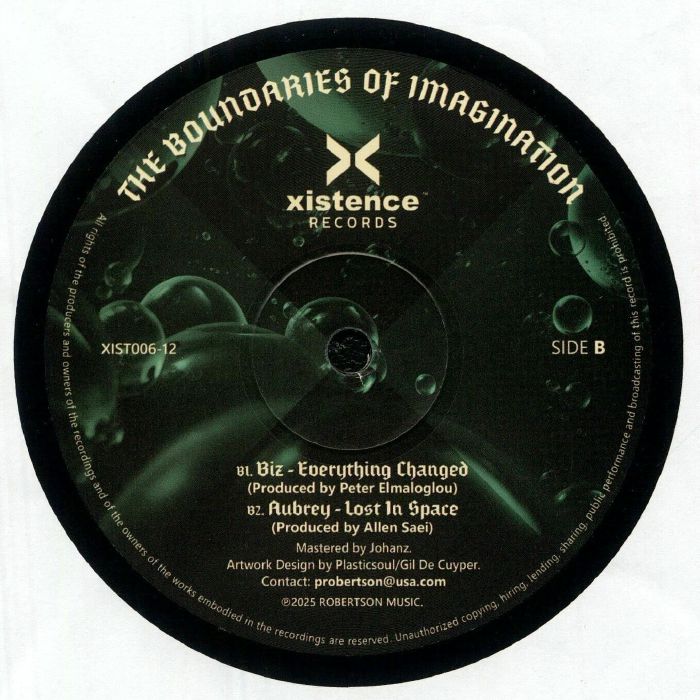 Various – The Boundaries Of Imagination (12", Xistence Records, 2025) Back Cover