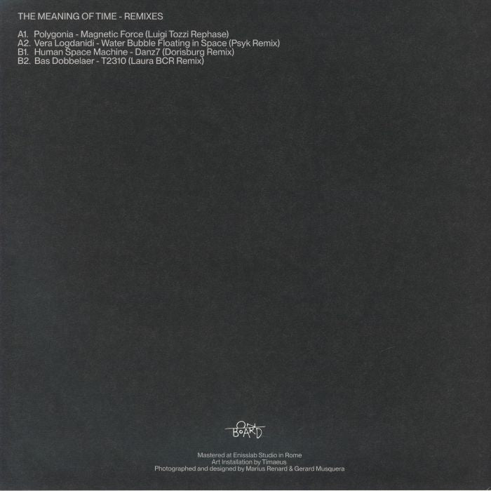 Various – The Meaning Of Time - Remixes (12", On Board Music, 2026) Back Cover