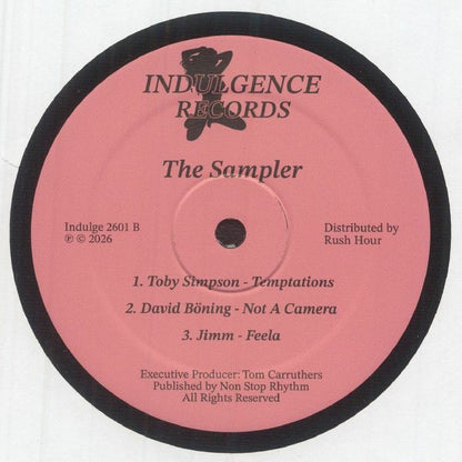 Various – The Sampler (12", Indulgence, 2026) Back Cover
