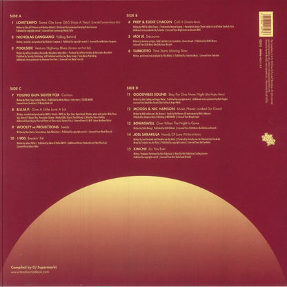 Various – The Sunset Manifesto (Too Slow To Disco Neo) (Volume 2) (LP+LP, Yellow+Oxblood, How Do You Are?, 2025) Back Cover