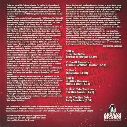 Various – Turbo Charged Soul! (10", Anorax Records, 2026) Back Cover