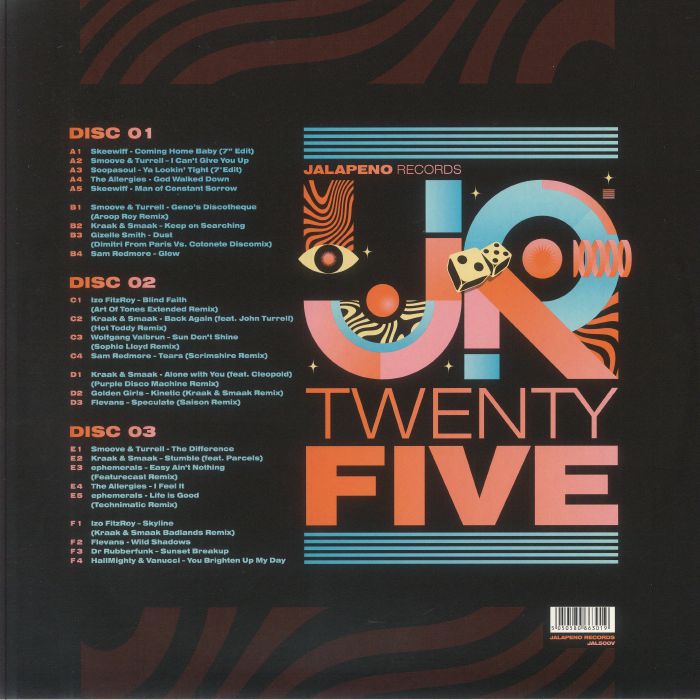 Various – Twenty Five (3xLP, Jalapeno Records, 2025) back cover