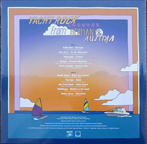Various – Under And Above The Clouds (Yacht Rock Grooves From Germany & Austria 1979-1991) (LP, Tramp Records, 2025) Back Cover