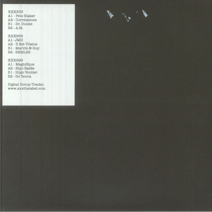 Various – XXX333, 666, 999 RP (3x12", XXX, XXX, XXX, 2025) back cover