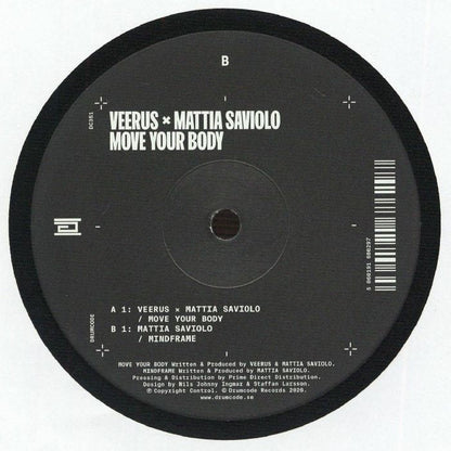 Veerus & Mattia Saviolo – Move Your Body (12", Drumcode, 2026) Back Cover