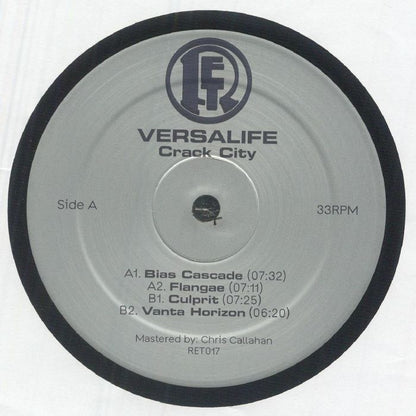 Versalife – Crack City (12", Rotterdam Electronix, 2026) Front Cover