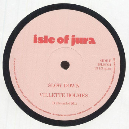 Villette Holmes – Slow Down (12", Isle Of Jura, 2026) Back Cover