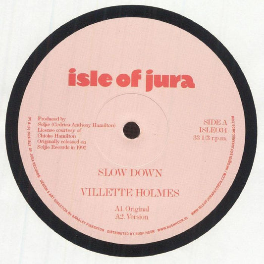 Villette Holmes – Slow Down (12", Isle Of Jura, 2026) Front Cover