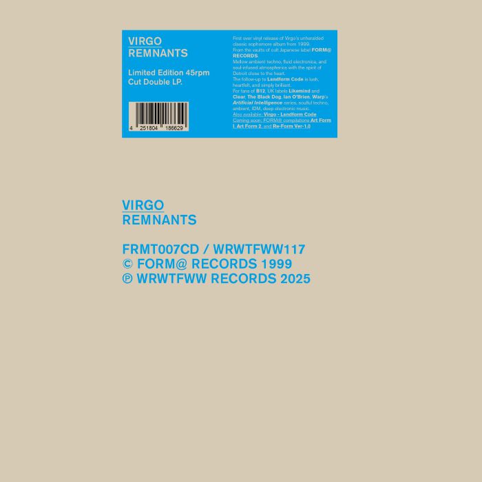 Virgo – Remnants (2xLP, We Release Whatever The Fuck We Want Records, 2025) Back Cover