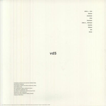 Vladislav Delay Quintet – vd5 (LP, We Jazz, 2026) Back Cover
