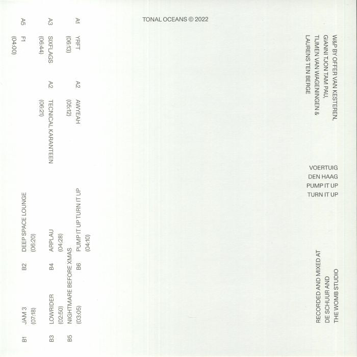 Voertuig – Techno Garage (LP, Tonal Oceans, 2023) Back Cover
