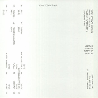 Voertuig – Techno Garage (LP, Tonal Oceans, 2023) Back Cover