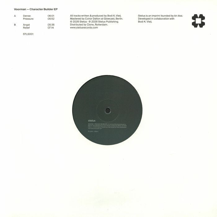 Voorman – Character Builder EP (12", Stelus, 2026) Front Cover