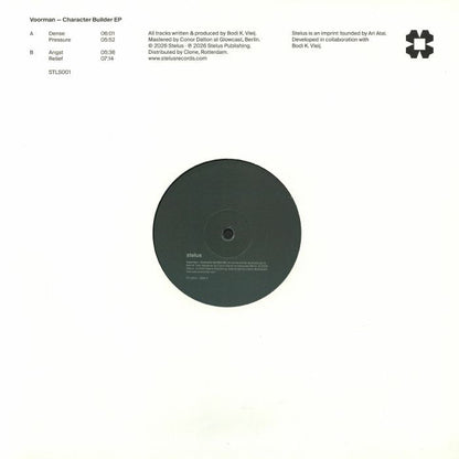 Voorman – Character Builder EP (12", Stelus, 2026) Front Cover