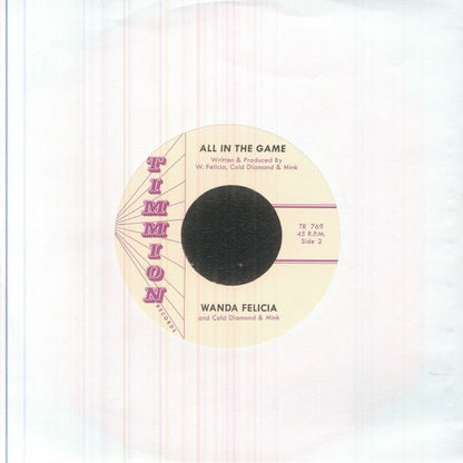 Wanda Felicia Cold Diamond & Mink – Reflections Of Love (7", Pink, Timmion Records, 2026) Back Cover
