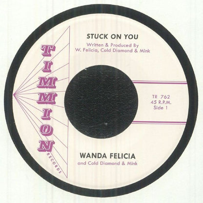 Wanda Felicia Cold Diamond & Mink – Stuck On You (7", Timmion Records, 2025) Front Cover
