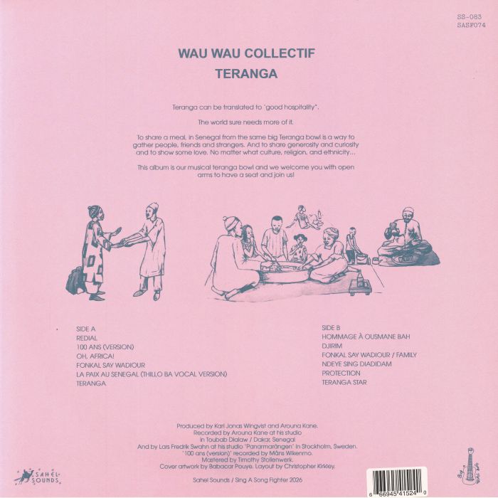 Wau Wau Collectif – Teranga (LP, Sahel Sounds, 2026) Back Cover