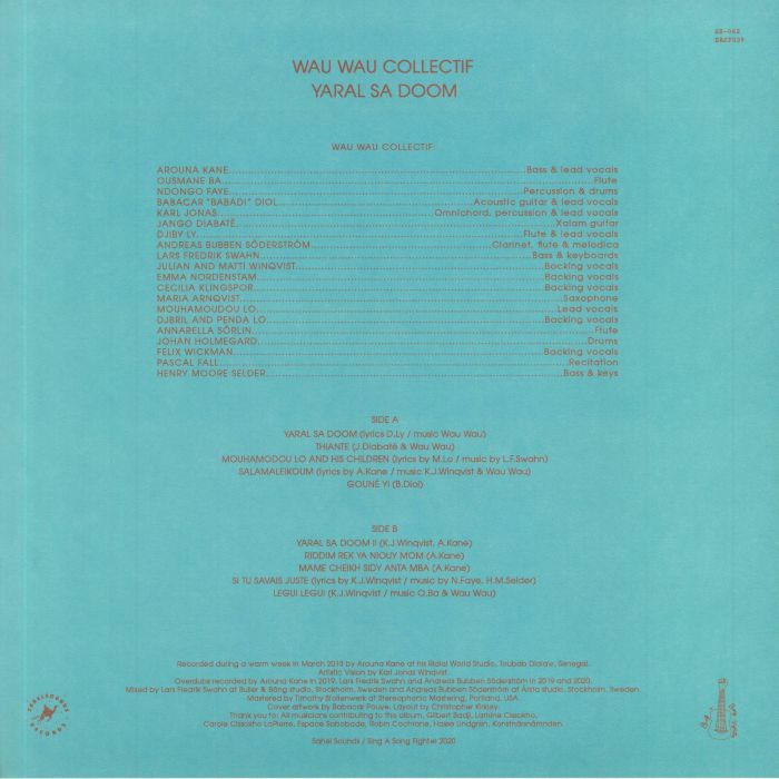 Wau Wau Collectif – Yaral Sa Doom (LP, 160g, Sahel Sounds, 2021) Back Cover