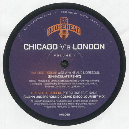 Wez Whynt Moresoul Prefix One Nambi – London V's Chicago (Volume 1) (12", Househead London, 2025) Back Cover