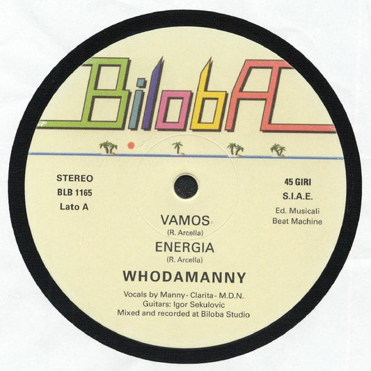 Whodamanny – Vamos (12", Biloba, 2026) Front Cover
