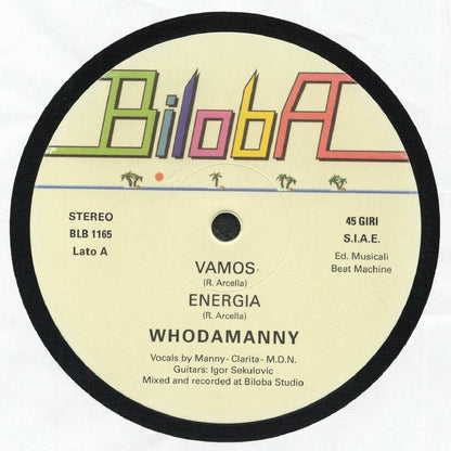 Whodamanny – Vamos (12", Biloba, 2026) Front Cover