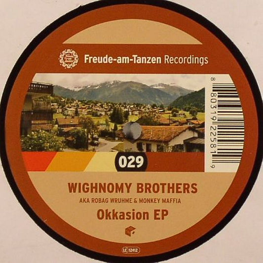 Wighnomy Brothers Aka Robag Wruhme & Monkey Maffia – Okkasion EP (12", Freude Am Tanzen, 2006) Front Cover