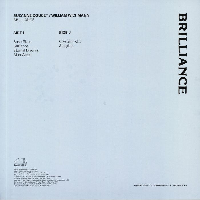 William Wichman - Suzanne Doucet – Brilliance (LP, Isis Music, 2019) Back Cover