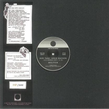 Wolffen – Der Tanz Ihrer Backen (12", The Outer Edge, 2023) Back Cover