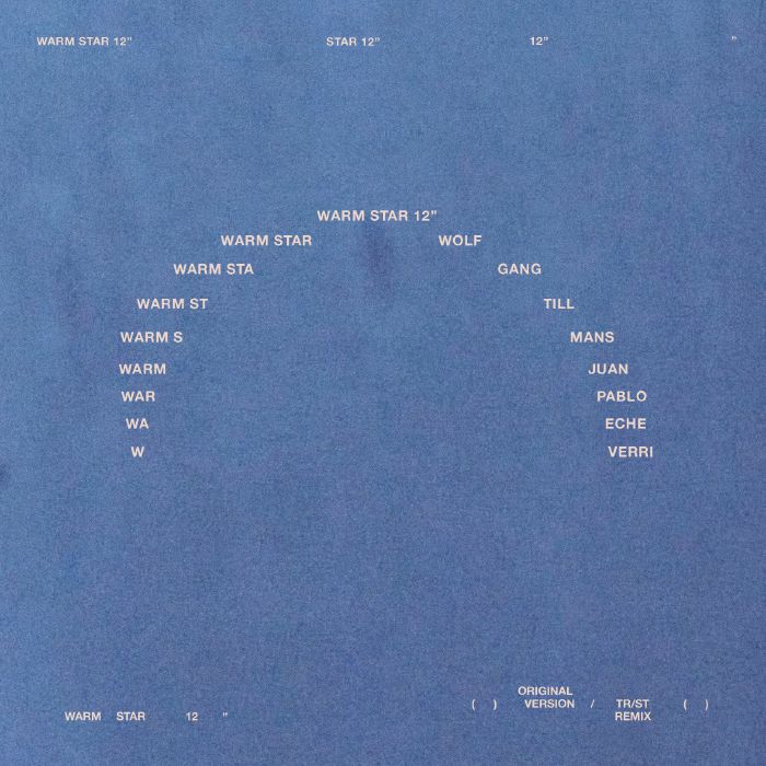 Wolfgang Tillmans / Juan Pablo Echeverri – Warm Star (12", Fragile, 2026) Front Cover