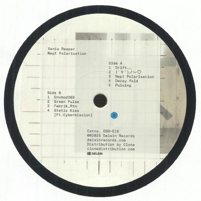 Xenia Reaper – Nept Polarisation (LP, Delsin, 2025) Front Cover