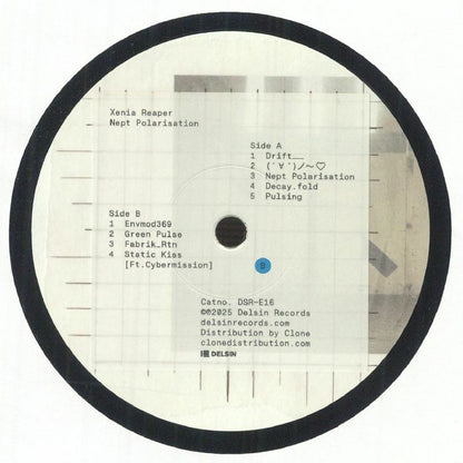 Xenia Reaper – Nept Polarisation (LP, Delsin, 2025) Front Cover