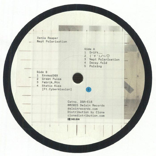 Xenia Reaper – Nept Polarisation (LP, Delsin, 2025) front cover