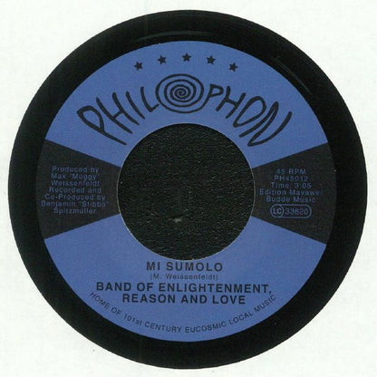 Y-Bayani & Baby Naa / Band Of Enlightenment, Reason And Love – Rehwe Mie Enyim (7", Philophon, 2018) Back Cover