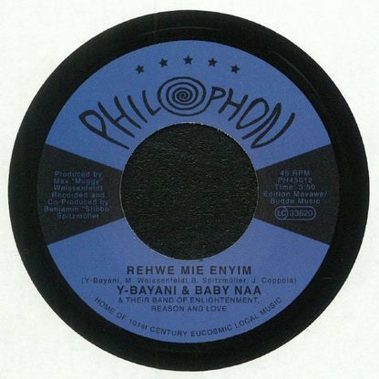 Y-Bayani & Baby Naa / Band Of Enlightenment, Reason And Love – Rehwe Mie Enyim (7", Philophon, 2018) Front Cover
