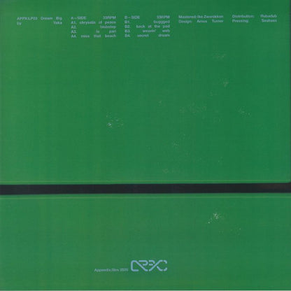 Yaka – Dream Big (LP, Appendix Files, 2026) Back Cover