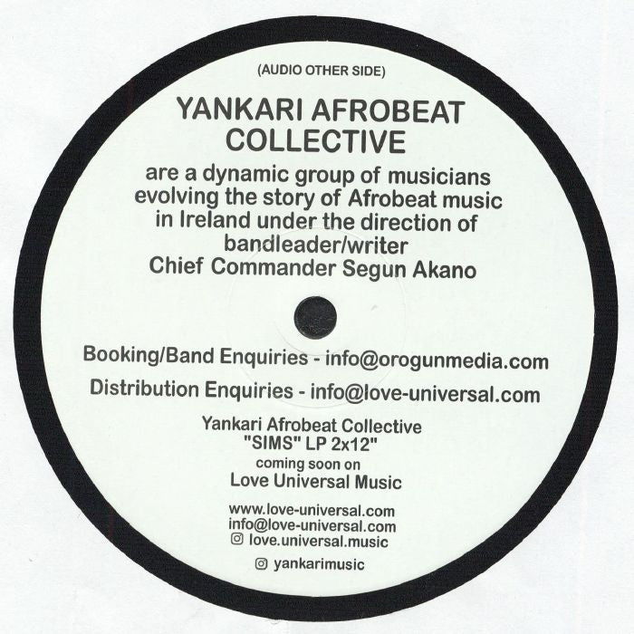 Yankari Afrobeat Collective – Enyimba (12", Love Universal, 2026) Back Cover