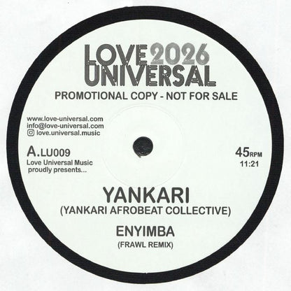 Yankari Afrobeat Collective – Enyimba (12", Love Universal, 2026) Front Cover