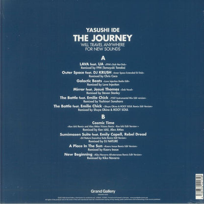 Yasushi Ide – The Journey (Will Travel Anywhere For New Sounds) (LP, Brick Red, Grand Gallery, 2025) Back Cover
