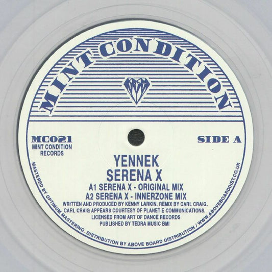 Yennek – Serena X (12", Clear, Mint Condition, 2021) Front Cover
