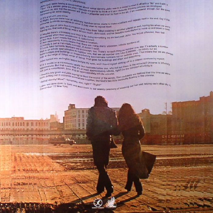 Yoko Ono With Plastic Ono Band – Approximately Infinite Universe (2xLP, White, Secretly Canadian, Chimera Music, 2025) back cover