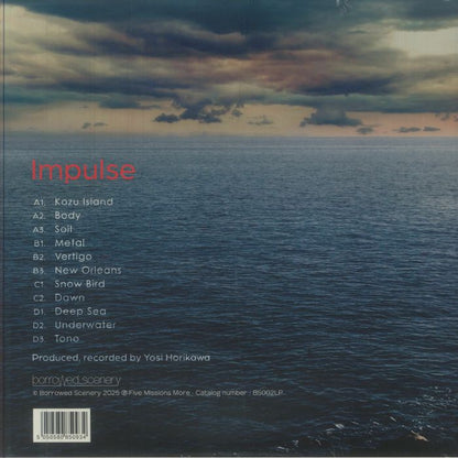 Yosi Horikawa – Impulse (2xLP, Borrowed Scenery, 2025) Back Cover