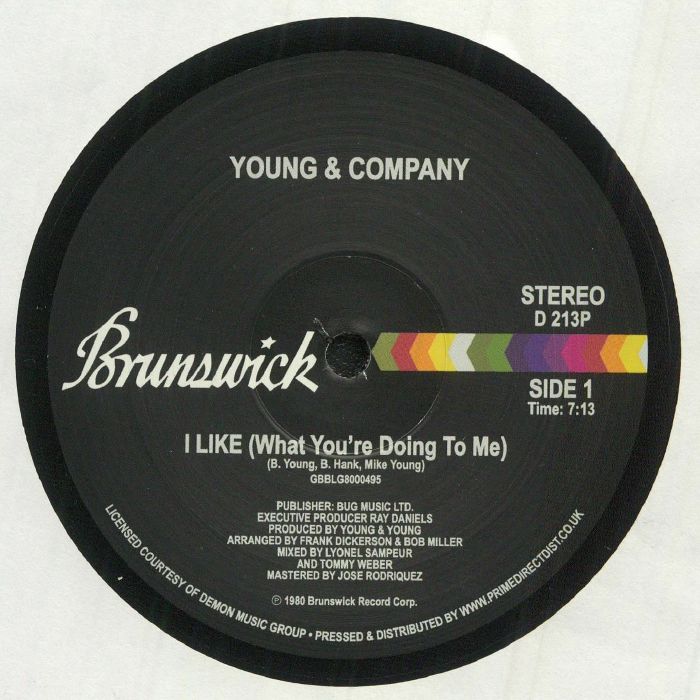 Young & Company – I Like (What You're Doing To Me) (12", Brunswick, 2025) front cover