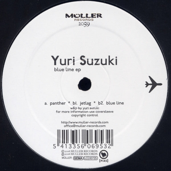 Yuri Suzuki – Blue Line EP (12", Müller Records, 2025) image 01
