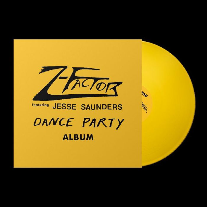 Z Factor feat Jesse Saunders – Dance Party Album (reissue) (LP, 'fast car' yellow, Numero Group, 2026) Front Cover